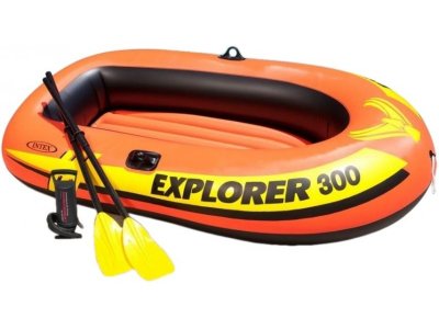 Надувная лодка Explorer 300 211х117х41см +насос+весла Intex 58332